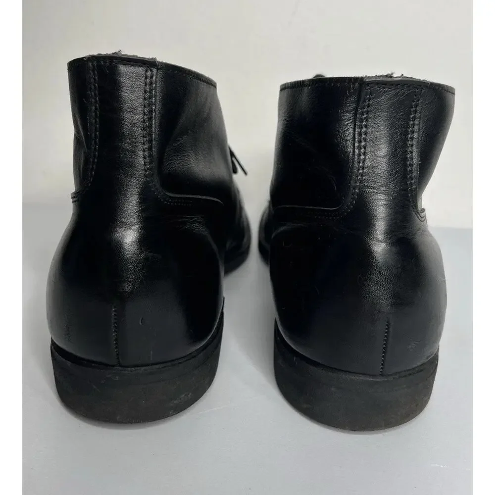 Vintage US Military Genesco Black Leather Chukka Boots Men’s Size 13